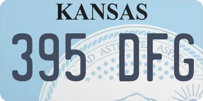 KS license plate 395DFG
