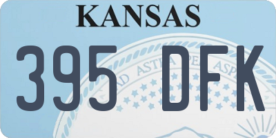 KS license plate 395DFK