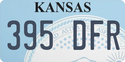 KS license plate 395DFR