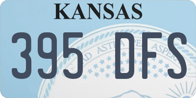 KS license plate 395DFS