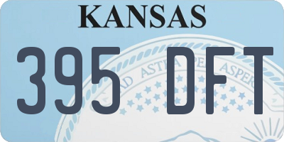 KS license plate 395DFT