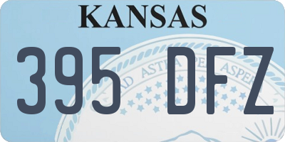 KS license plate 395DFZ