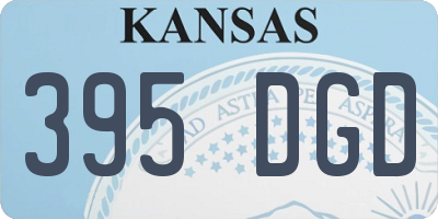 KS license plate 395DGD