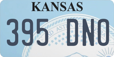 KS license plate 395DNO