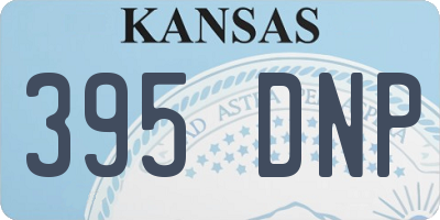 KS license plate 395DNP