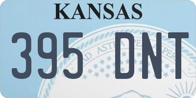 KS license plate 395DNT
