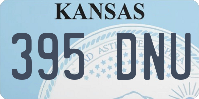 KS license plate 395DNU