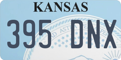 KS license plate 395DNX