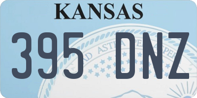 KS license plate 395DNZ