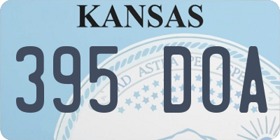 KS license plate 395DOA