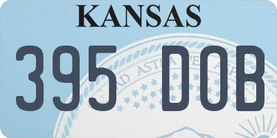 KS license plate 395DOB