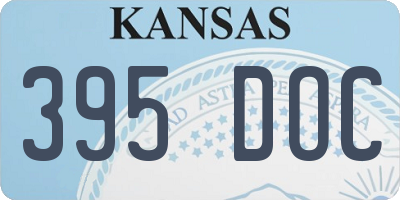 KS license plate 395DOC