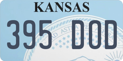 KS license plate 395DOD