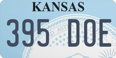 KS license plate 395DOE