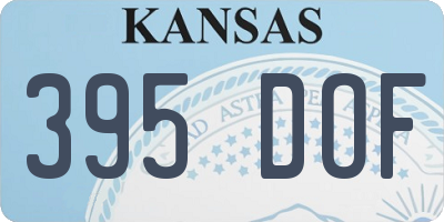 KS license plate 395DOF