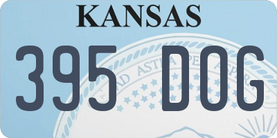 KS license plate 395DOG