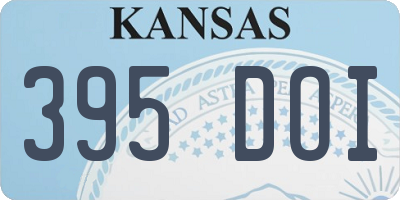 KS license plate 395DOI