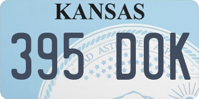 KS license plate 395DOK