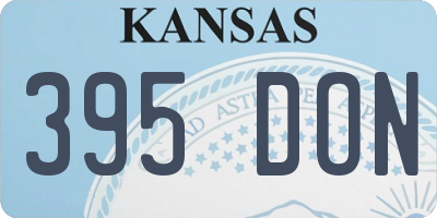KS license plate 395DON