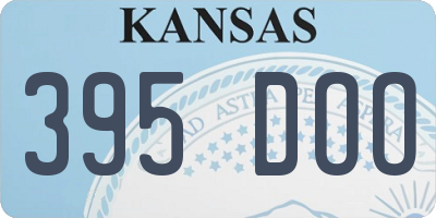 KS license plate 395DOO