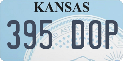 KS license plate 395DOP