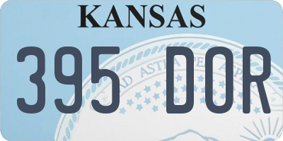 KS license plate 395DOR