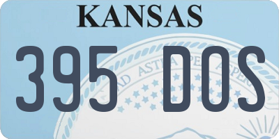 KS license plate 395DOS