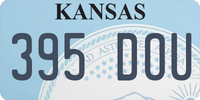 KS license plate 395DOU