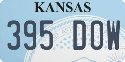 KS license plate 395DOW