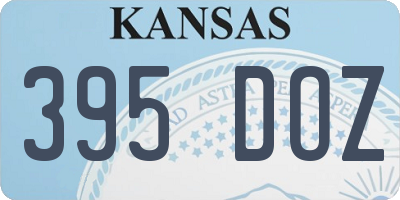 KS license plate 395DOZ
