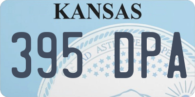 KS license plate 395DPA