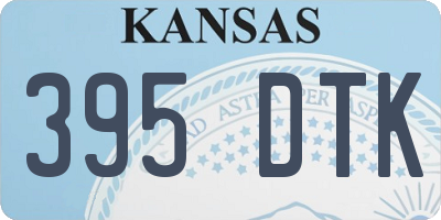 KS license plate 395DTK