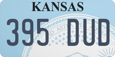 KS license plate 395DUD