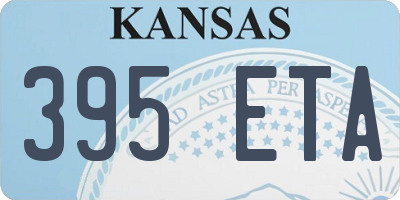 KS license plate 395ETA
