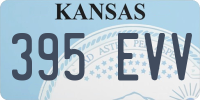 KS license plate 395EVV
