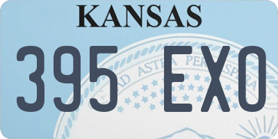 KS license plate 395EXO