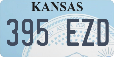 KS license plate 395EZD