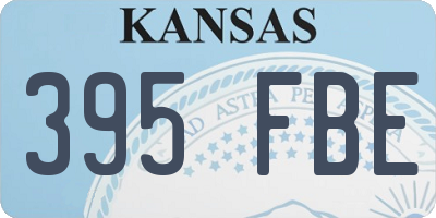 KS license plate 395FBE