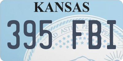 KS license plate 395FBI
