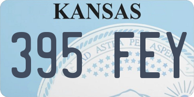 KS license plate 395FEY