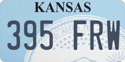 KS license plate 395FRW
