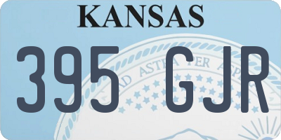 KS license plate 395GJR