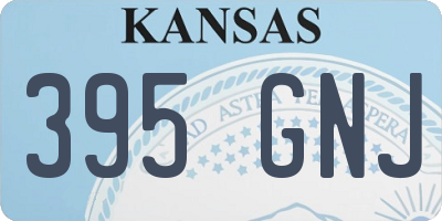 KS license plate 395GNJ