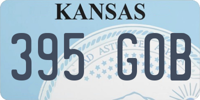 KS license plate 395GOB