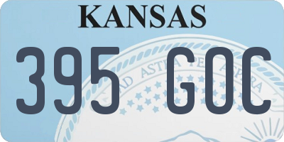 KS license plate 395GOC