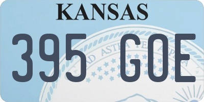 KS license plate 395GOE
