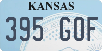 KS license plate 395GOF