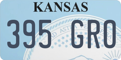 KS license plate 395GRO