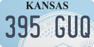 KS license plate 395GUQ
