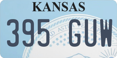 KS license plate 395GUW